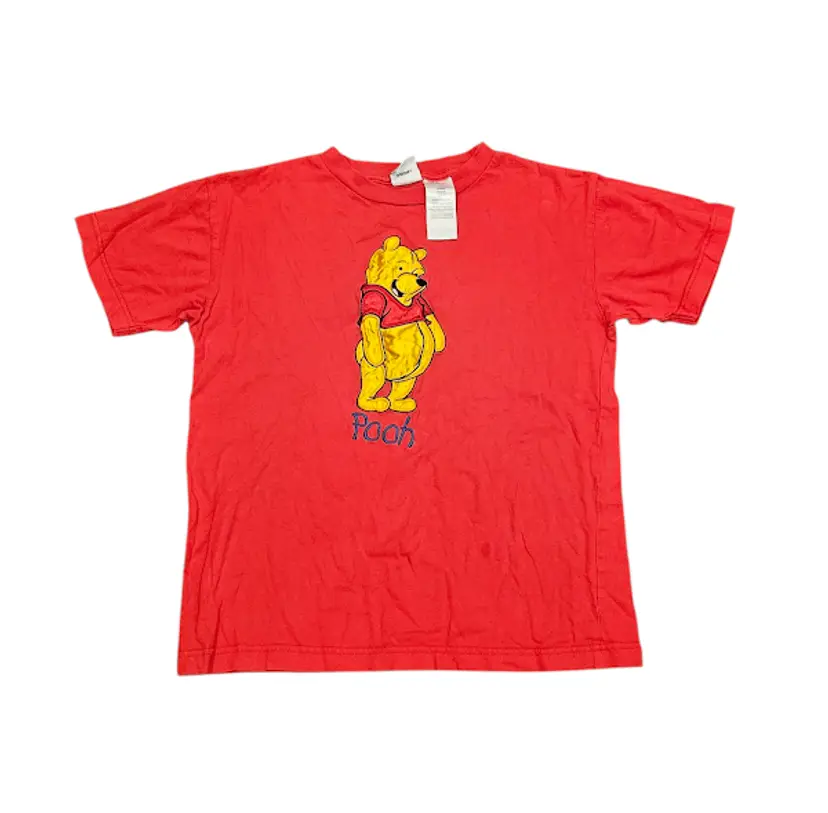 Disney Vintage Shirt Kid Large Red Winnie The Pooh Short Sleeve Graphic Tee