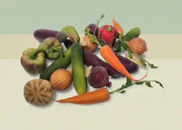 Vintage Lightly Sugared Realistic Faux Vegetables Artificial 20 Mixed Lot Decor