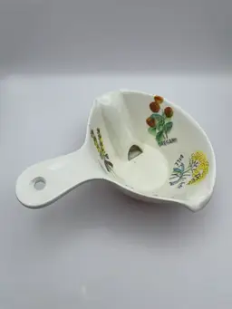 Vintage, Ceramic, Gravy Separator/Boat, Herbs, Pink Base, Our Own Import, Japan