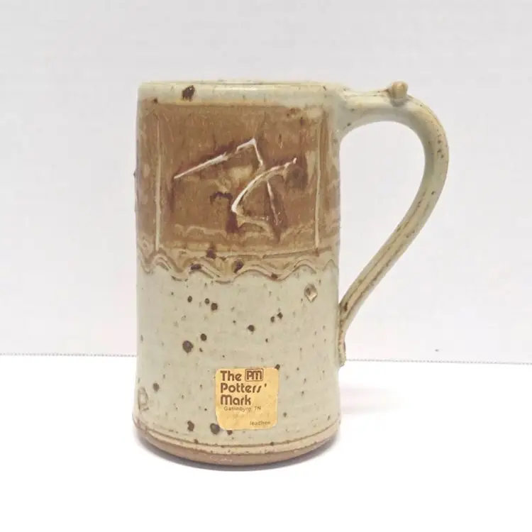 Vintage Wally Smith Pottery Mug/Stoneware/Studio Pottery/Artist Signed/The Potters Mark/Glazed Pottery/Vintage Pottery/Signed Pottery