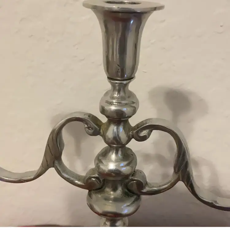 Pewter 3 Arm Candelabra