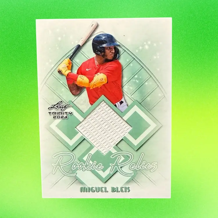 2024 Leaf Trinity Kristian Campbell /290 Hagen Smith /99 Miguel Bleis Relic
