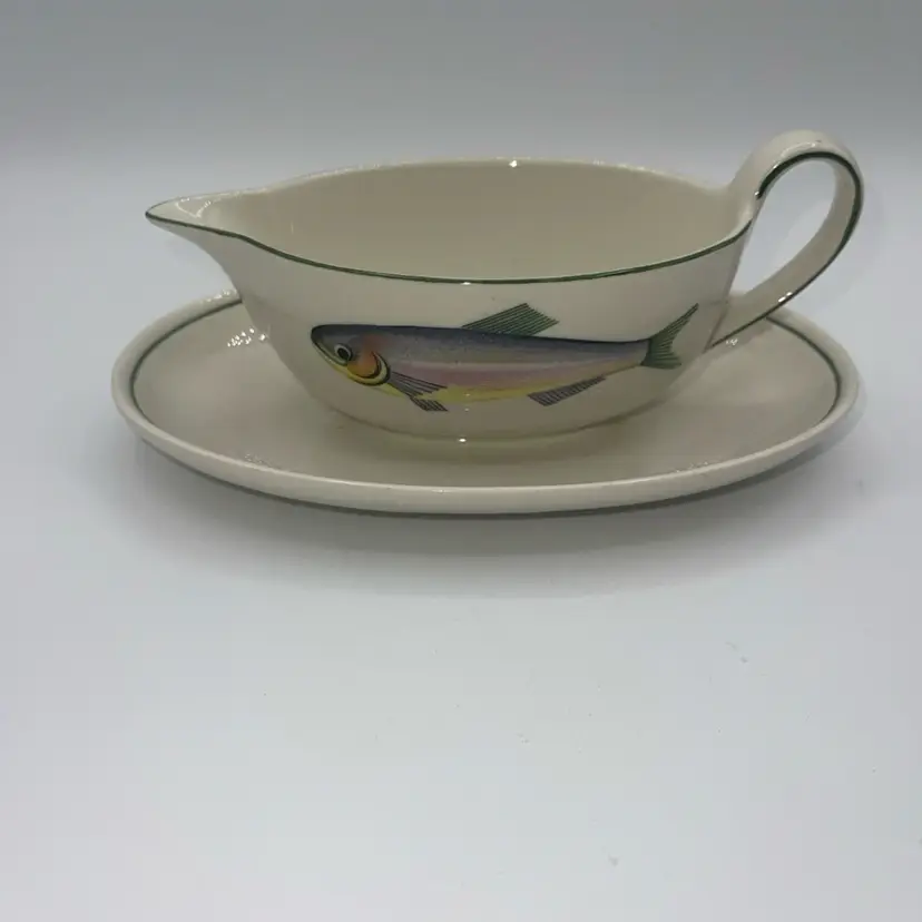 Villeroy & Boch Atlantic Bouillabaise Gravy Sauce Boat Trout Fish 8.5”