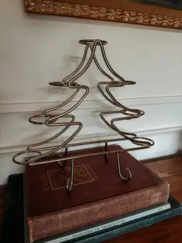 Vintage Gold Metal Tree Votive Holder