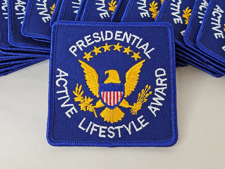 Lot of 25 Presidential Active Lifestyle Award Patches Square Embroidered Vintage