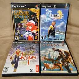 PlayStation 2 Game Lot of 4 – God of War, Final Fantasy X, La Pucelle, Kya