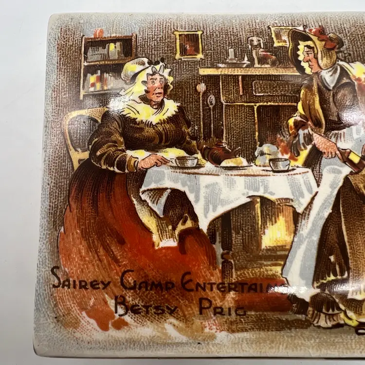 Vintage English Ware “Sairey Gamp
Entertains Betsy Prig” Trinket Box