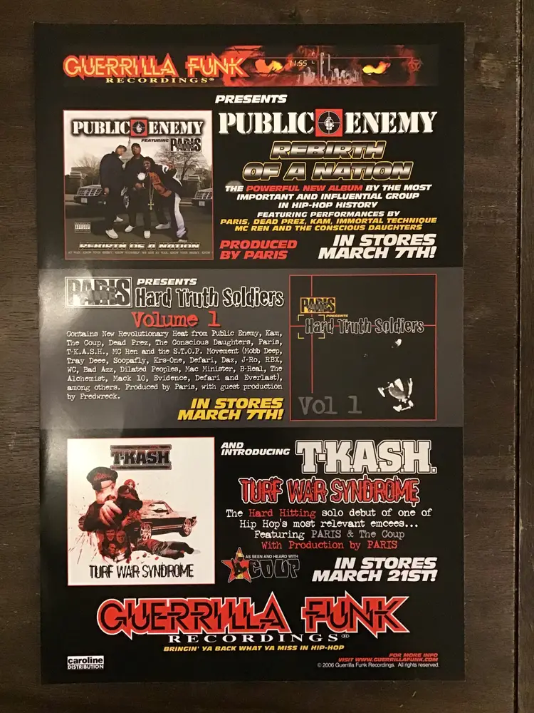 Public Enemy Rebirth Of A Nation album 11x17 promo poster 8 count lot 2006
