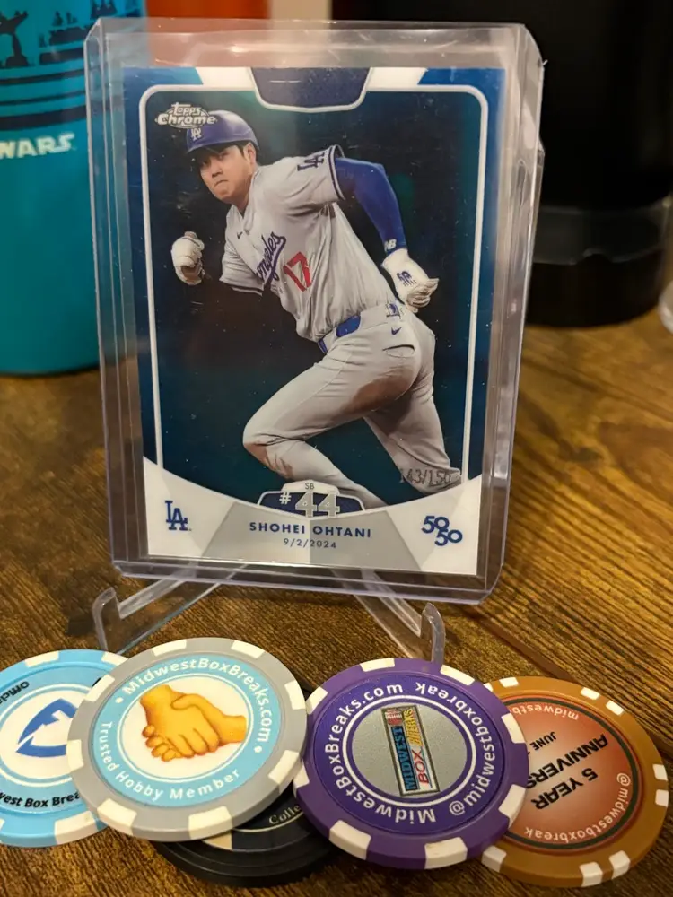 2024 Topps Chrome 50/50 Shohei Ontani #88 SB 44 Blue /150