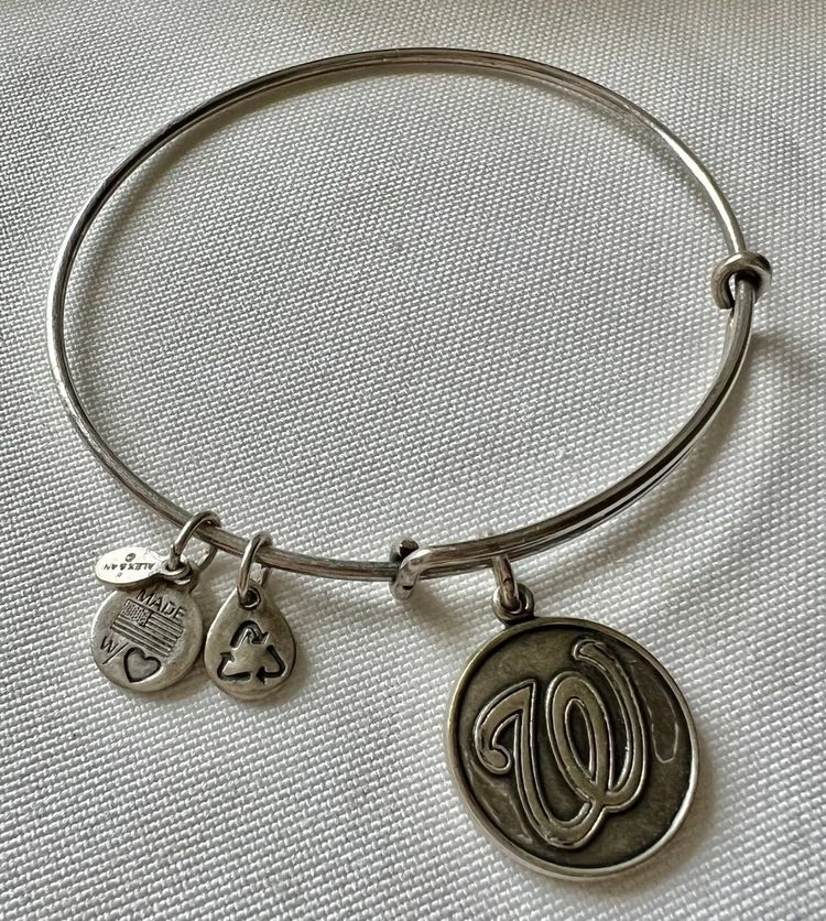 Alex and Ani MLB W Logo Charm Silver tone 2012