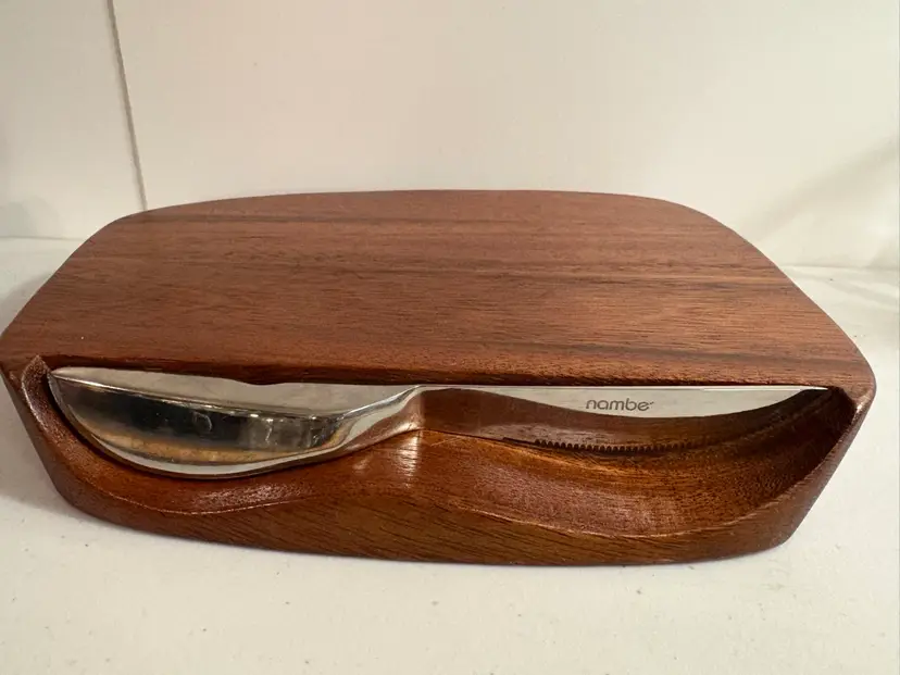nambe Blend Bar Board with Knife