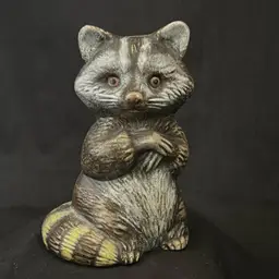 Reggie Raccoon, Mold Made, Ceramic, Clay, Figurine Ornament