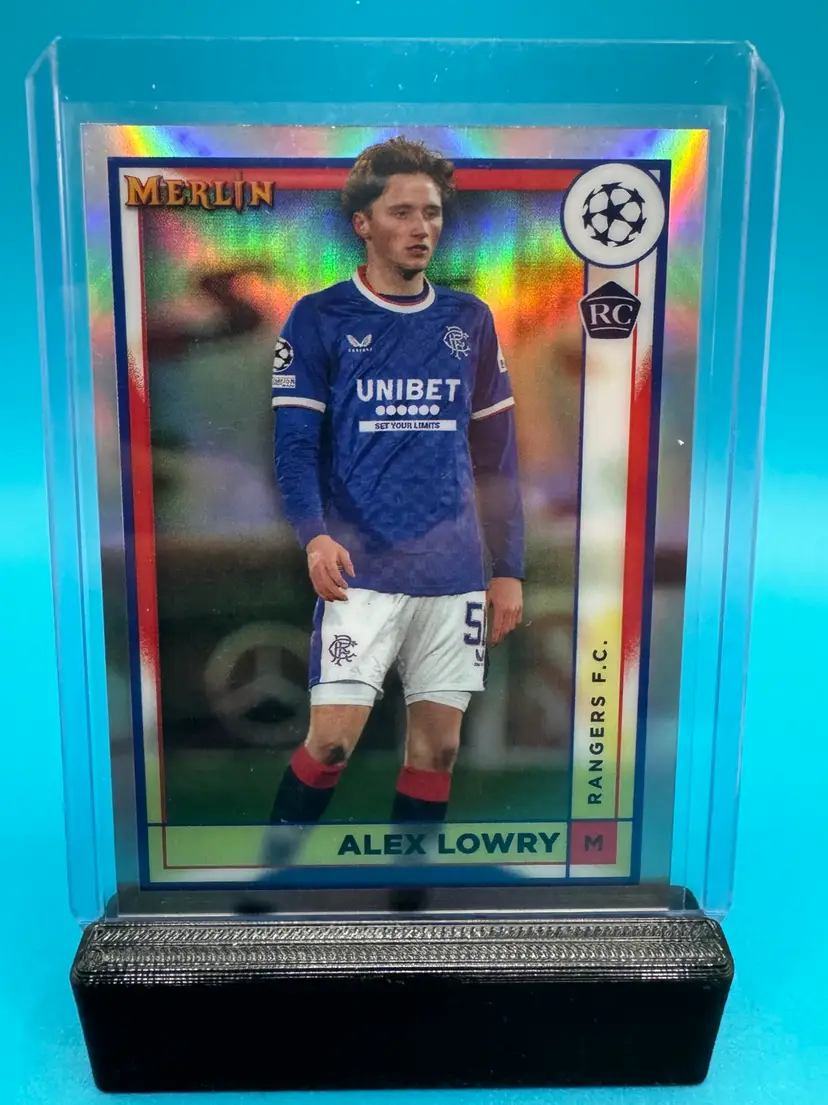 Alex Lowry Topps Merlin Refractor RC Rangers F.C.