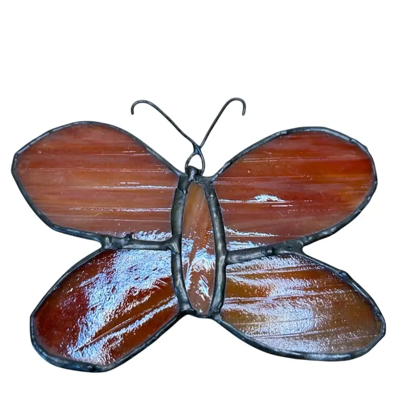 Orange Slag Stained Glass Butterfly
@4x5 1/2