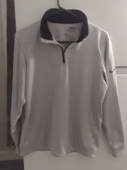 Nike Gray and Black Quarter-Zip Sweatshirt Size M.