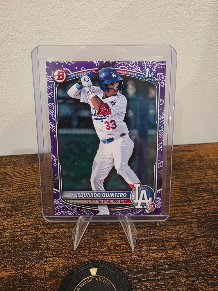 2025 Bowman 1st Eduardo Quintero Purple Pattern /199 Los Angeles Dodgers
