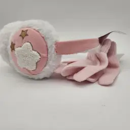 NWT Rainbow Sugar Fashion Star Faux Fur Earmuffs & Stretch Pink Gloves One Size