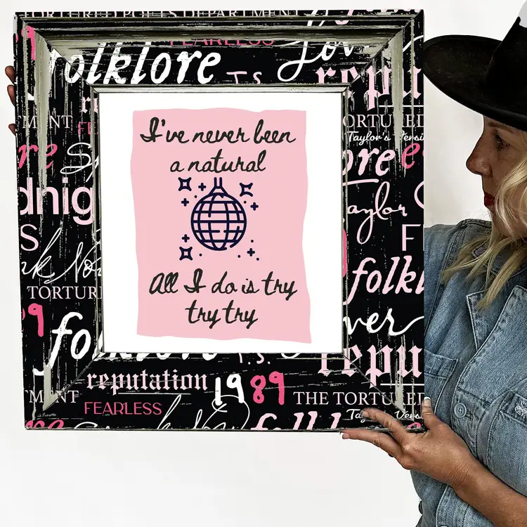 All I do is try, try, try -Framed Wall Art - Taylor Swift Folklore