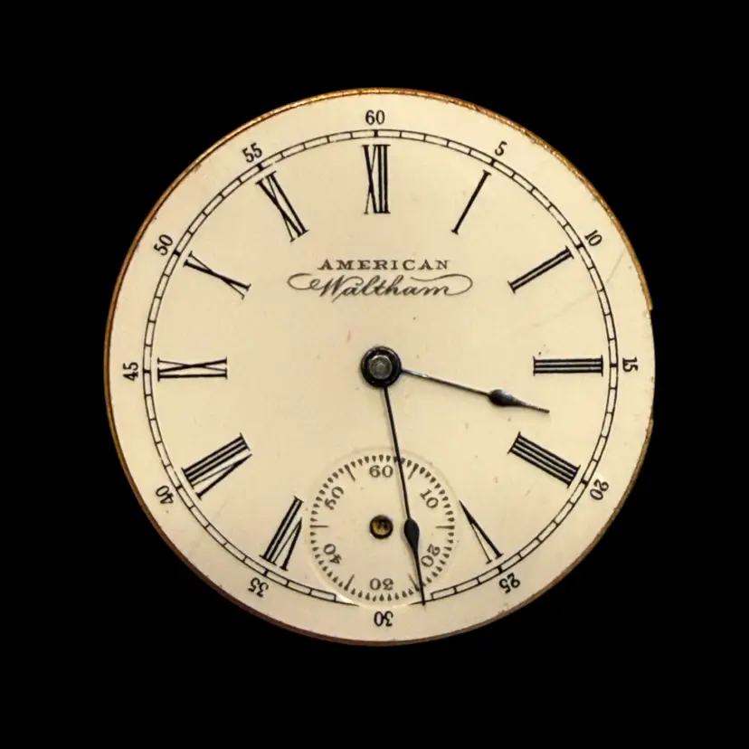 Antique c. 1896 Waltham 7 Jewel Mechanical Hunter Pocket Watch Movement