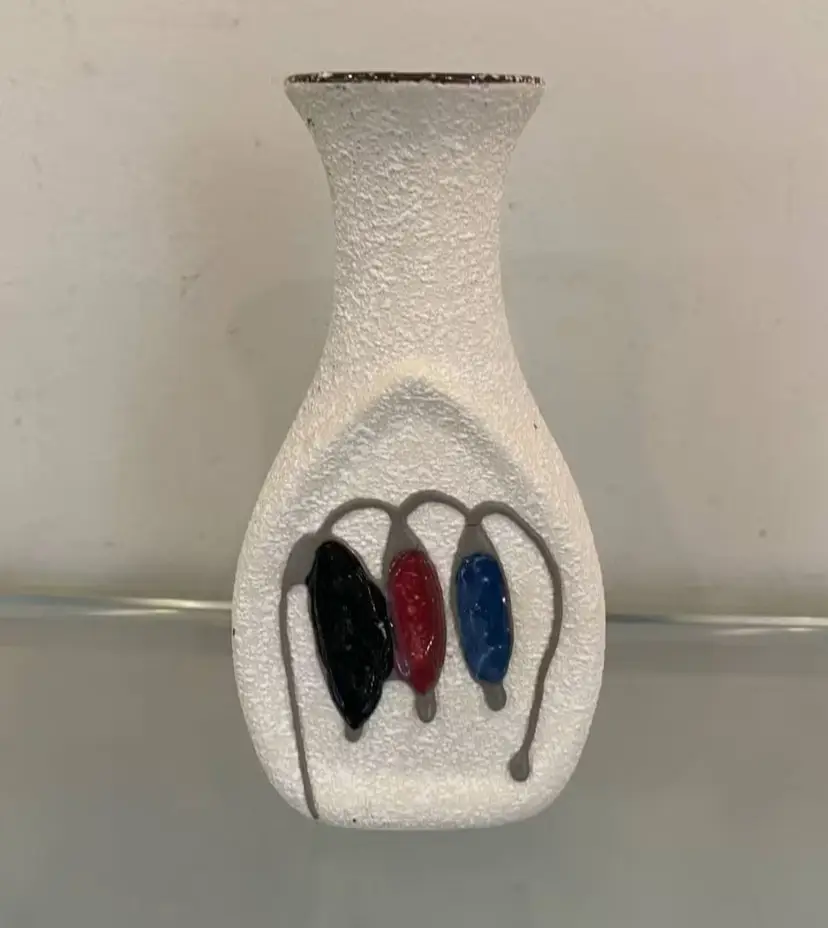 Mid Century Modern Textured Ceramic West German Vase