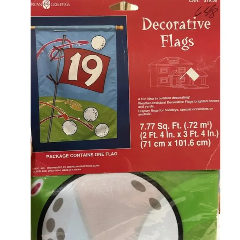 American Greetings Decorative Nylon Flag - Nineteenth Hole Golf - 28” x 40”