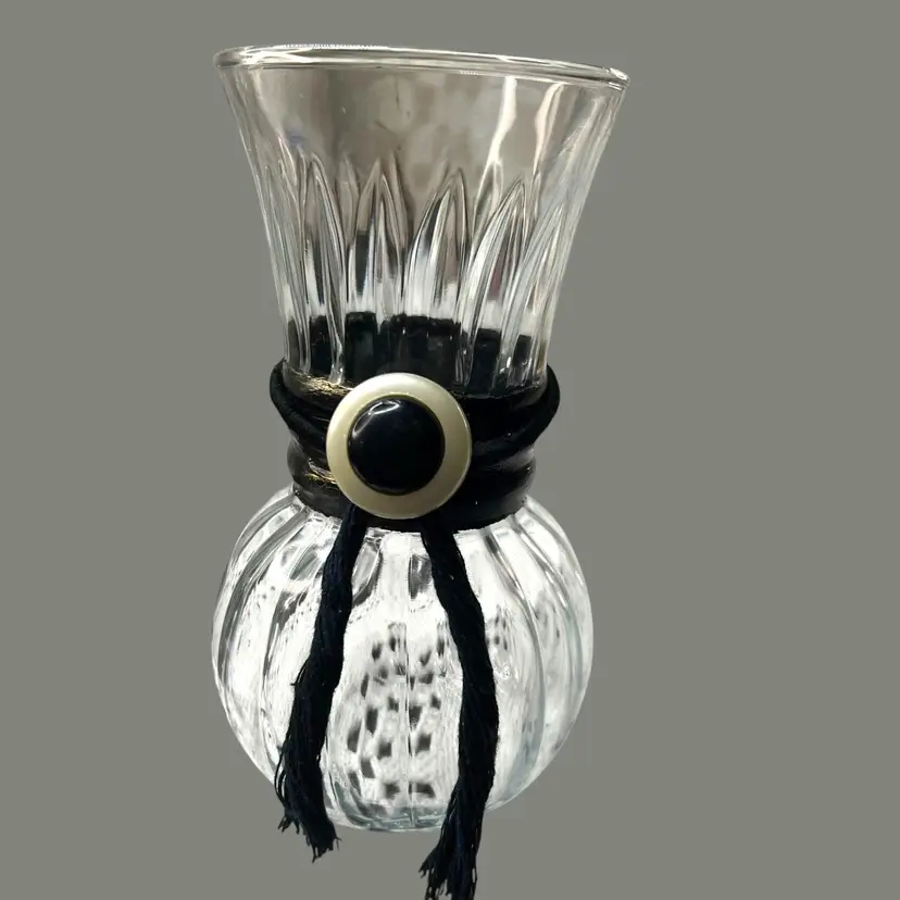 Anchor Hocking Upcycled Clear Ribbed Vase 6.5" X 3.25"