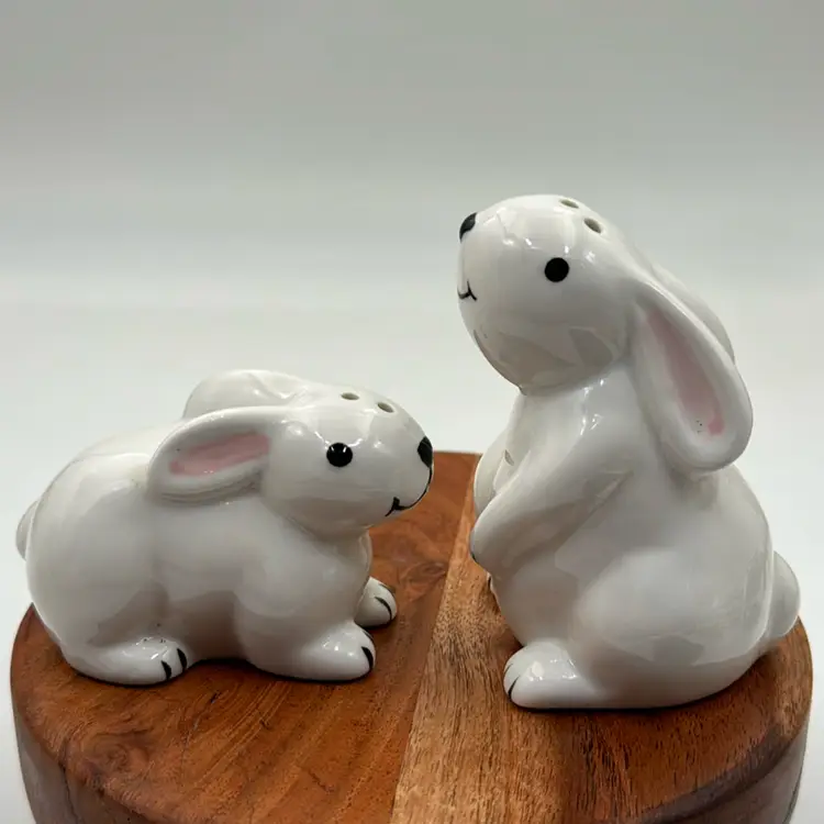 Bunny Rabbit Salt And Pepper Shaker Very Well Made