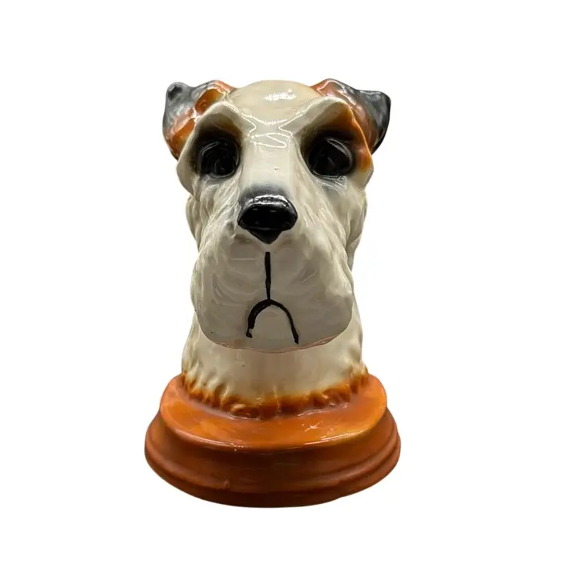 Vintage Ceramic Terrier Figurine/wall Hook