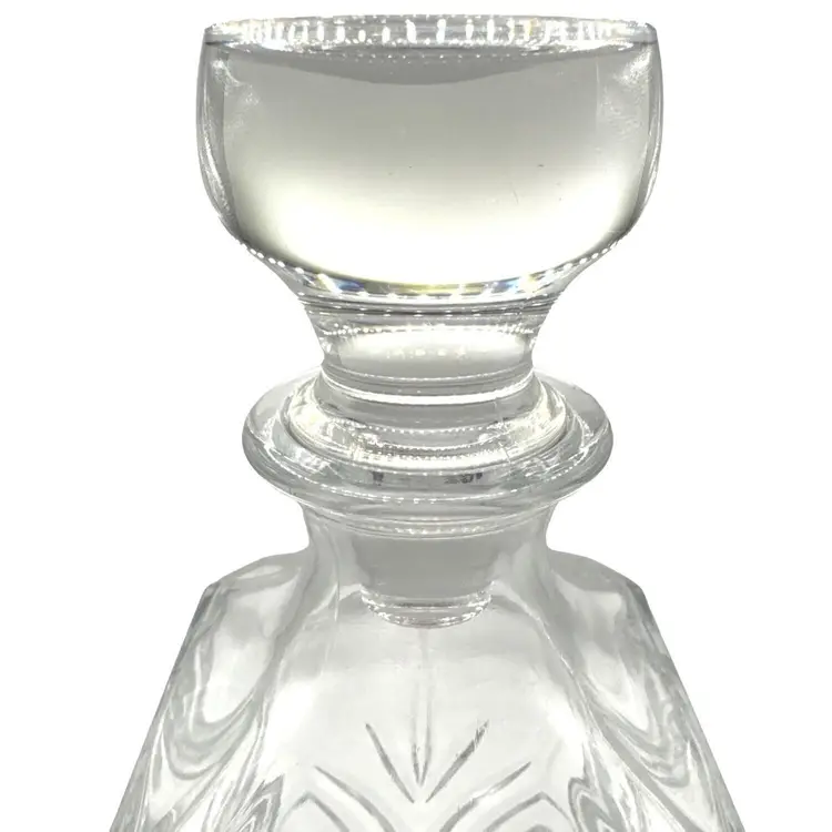 VTG Cristal D'Arques Durand Masquerade Crystal 10" Square Decanter & Stopper