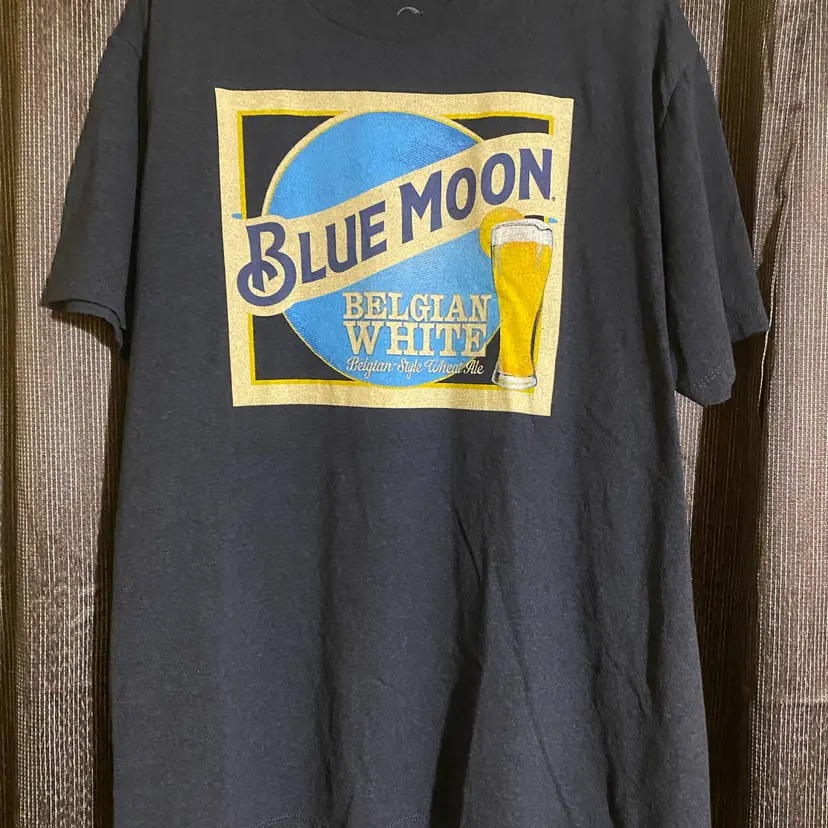 Blue Moon Men's Size Large Navy Blue Short Sleeve T-Shirt