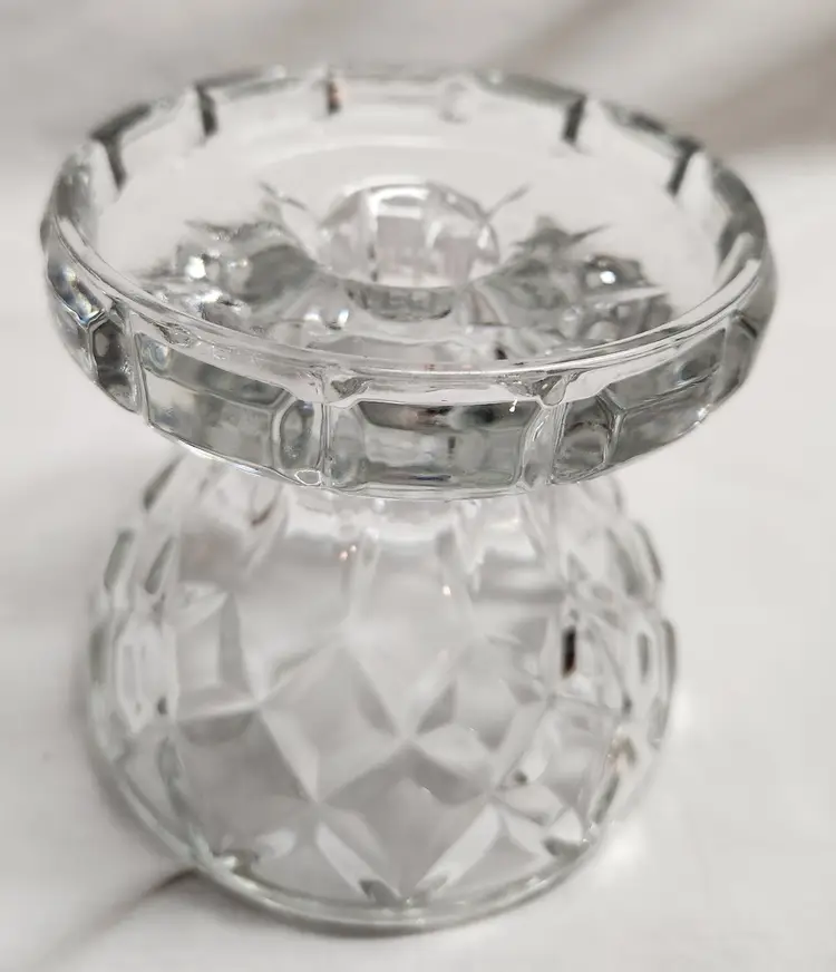 Leeber Pedestal Crystal Glass Bowl/Candle Holder