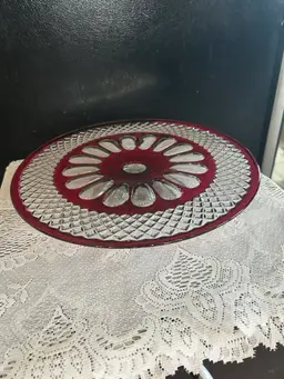 Westmoreland Ruby Red Wakefield Pedestal Cake Stand