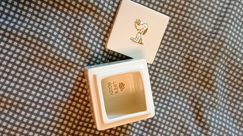 Snoopy Peanuts Charlie Brown Hallmark Ceramic Trinket Box 2.25" Life's Good