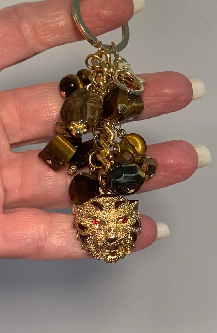 Handmade Tiger’s Eye Key Chain/ Bag Charm