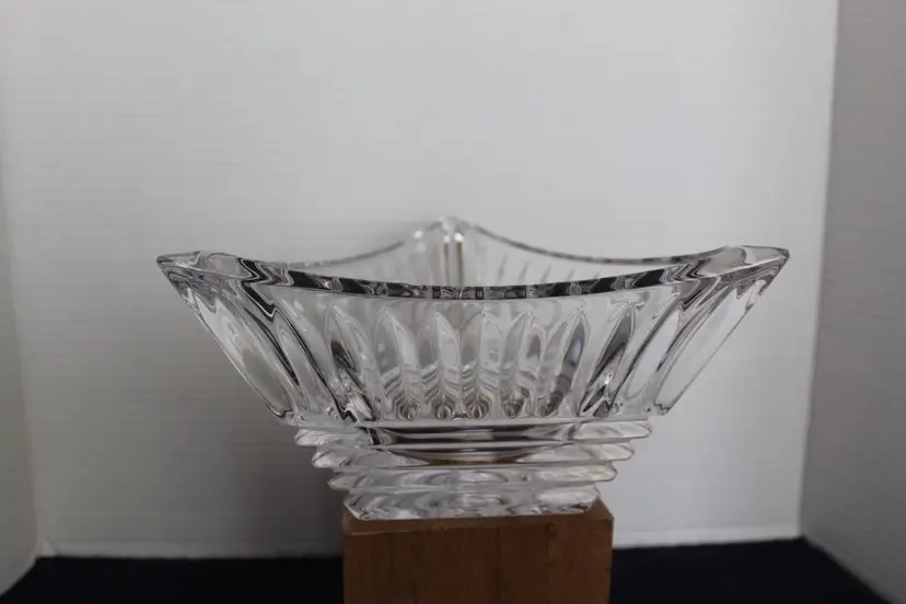 Vintage Mikasa Twilight Made in Slovenia Lead Crystal Triangle Bowl/Dish