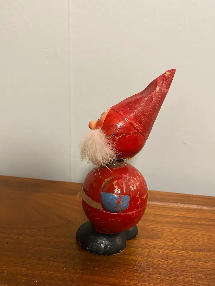 West German Santa Bobble Head Candy Container Christmas