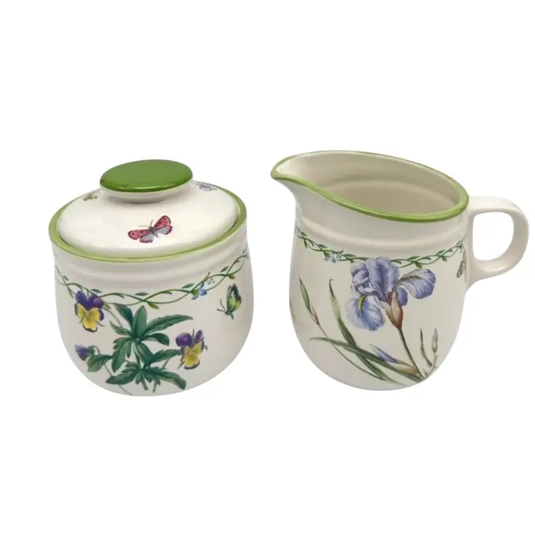 CREAMER SUGAR 
COLLECTION
By Mikasa Studio Nova 
Garden Bloom Pattern
Green Trim Flowers Butterfly Ceramic


Christmas Holiday Hosting 
Party Celebration Winter Gift
Thanksgiving Harvest Autumn Halloween Party Celebration Gift 
Mothers Day Anniversary Birthday
Easter Patriotic