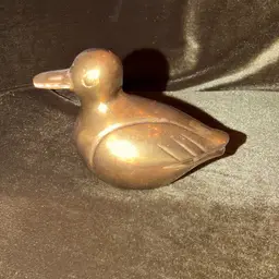 Vintage Solid Brass Duck figurine ~4”x 2.5”