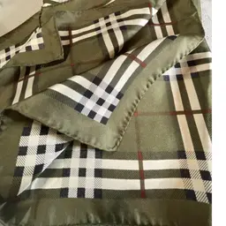 Plaid Raw Silk Scarf 28”