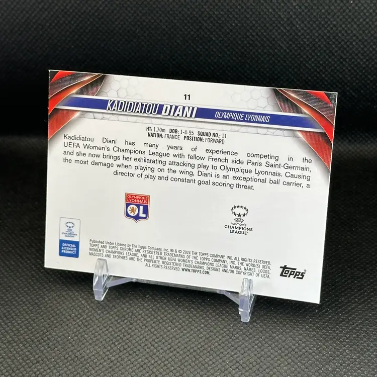 Kadidiatou Diani 76/99 - 2023/24 Topps Chrome Team Color Match UEFA OL Olympique Lyonnais