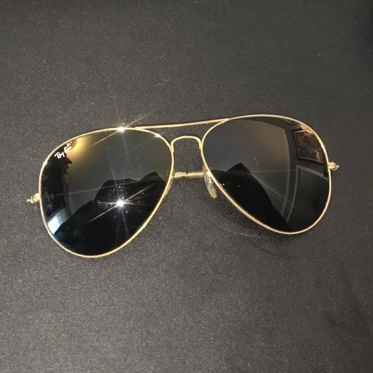 Vintage B&L Ray Ban Aviator Sunglasses  62 14 BAUSCH & LOMB Large Gold Metal II