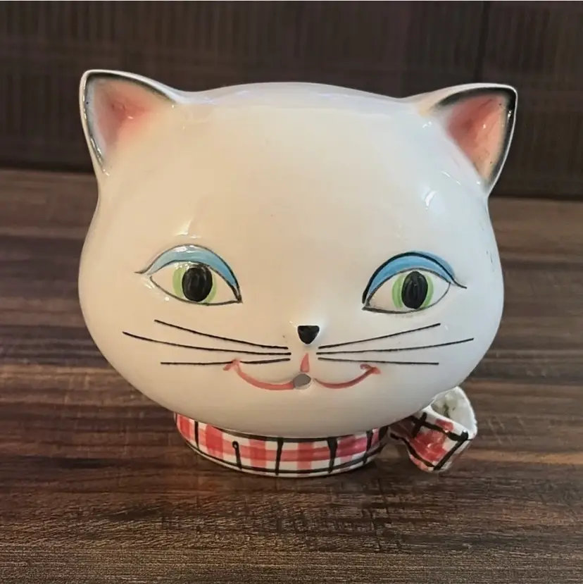 Vintage 1958 Holt Howard Kozy Kitten Cat String & Scissors Holder MCM