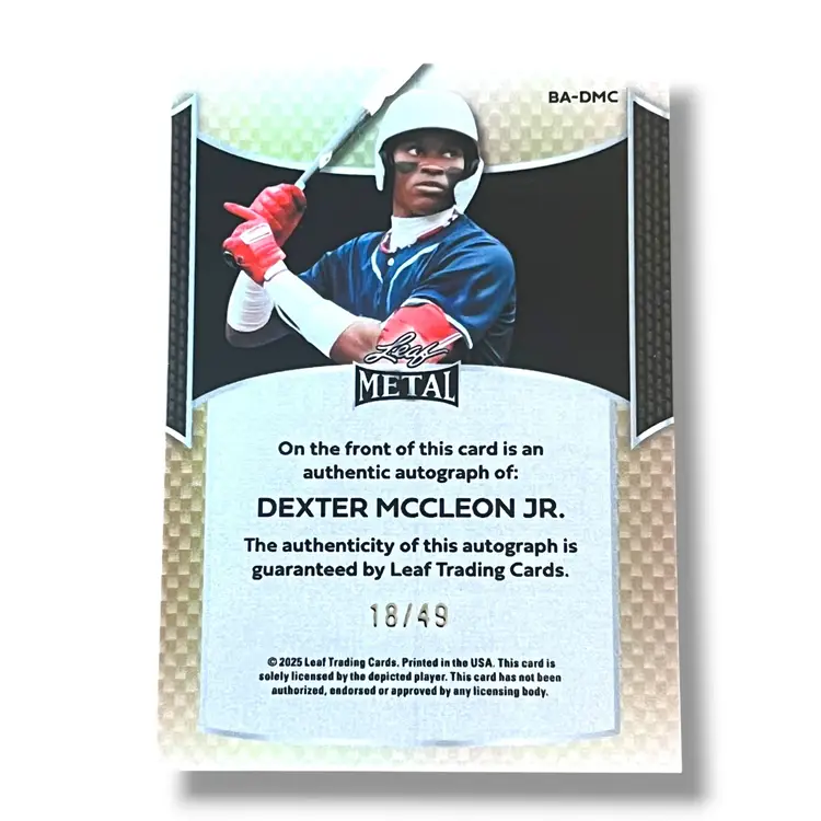 Dexter McCleon Jr. 2025 Leaf Metal Auto #'d 18/49 BA-DMC