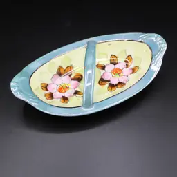 Vintage Japan Lusterware Divided Candy Dish Relish Tray Trinket Jewelry Holder