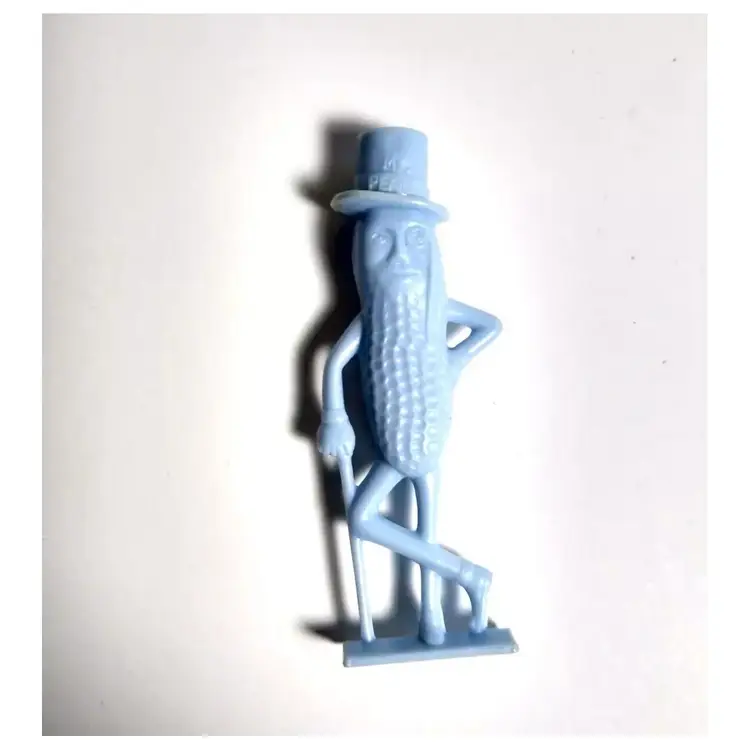 #01 Planters Mr. Peanut Blue Toy Whistle Original Plastic Figure 1950s Vintage Retro