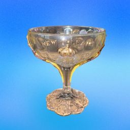 1910 Pittsburgh Shriner Syria Masonic Glass Goblet Antique Alligator New Orleans