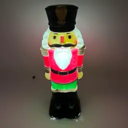 PAN ASIAN CREATIONS 11" Light Up Tabletop Christmas Nutcracker Blow Mold