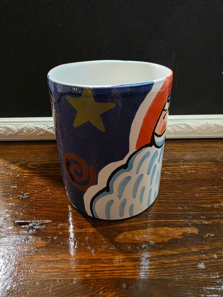 Ciao Italya by Bellini Hand painted Santa Mug