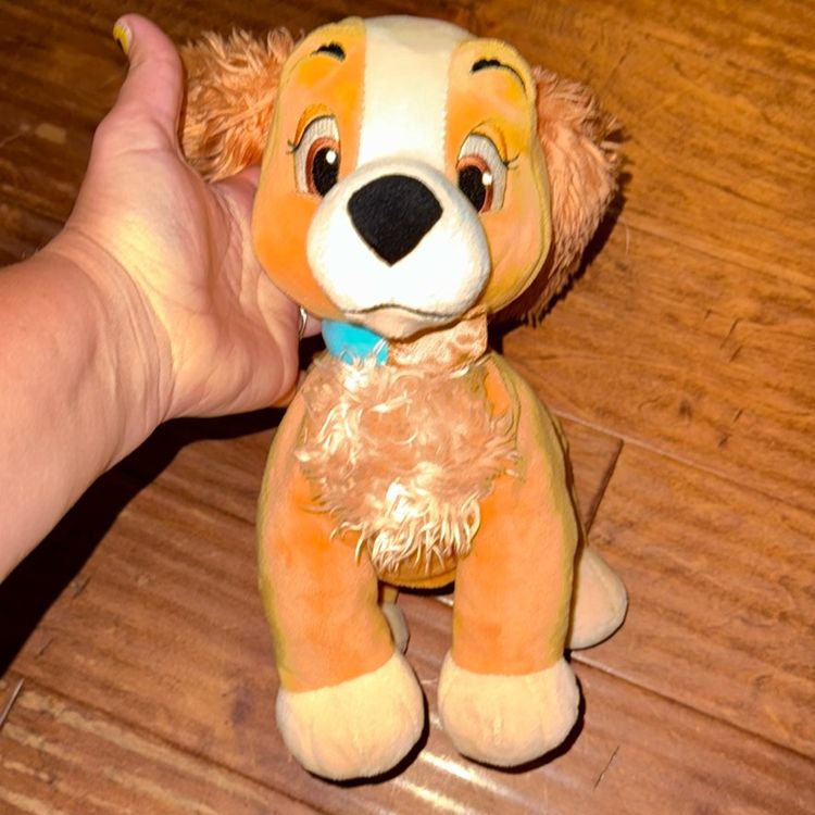 Medium Authentic Disney Store Lady And The Tramp Dog 12" Plush Stuffed Animal Toy