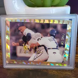 Nolan Ryan hitting Robin Ventura trivia card one